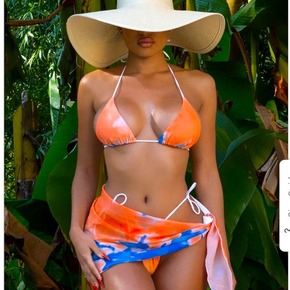 3 Piece Multi Color Bikini Set - Picture 2 of 7